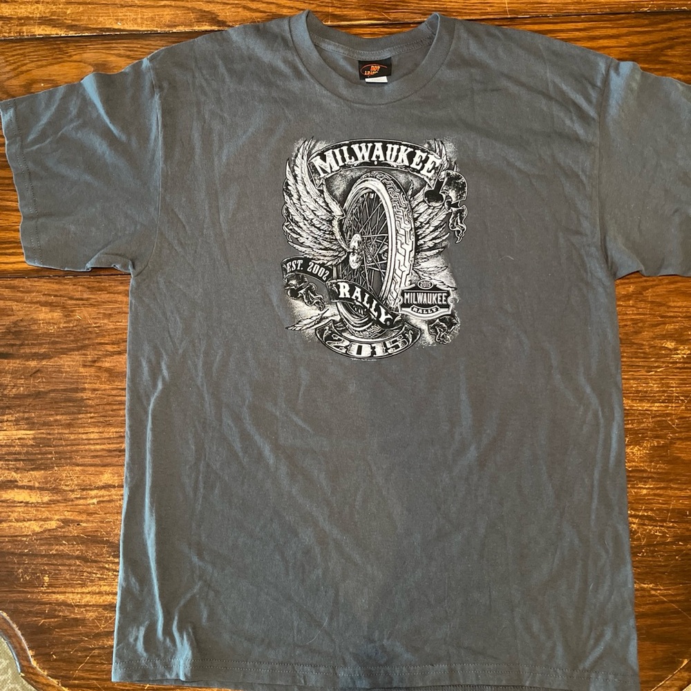 Biker Rally 2015  Milwaukee Xl  Dark Grey , Hot Leathers Tag